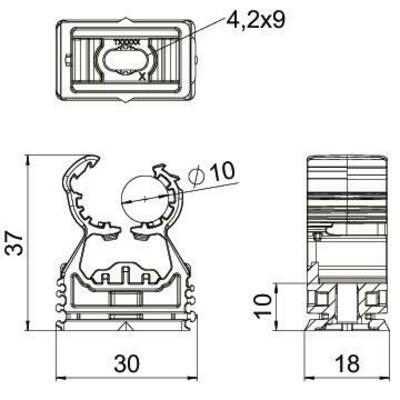 OBO Bettermann Vertr proQuick-Schelle 9,5-12mm signalweiß PQ-10 SWS