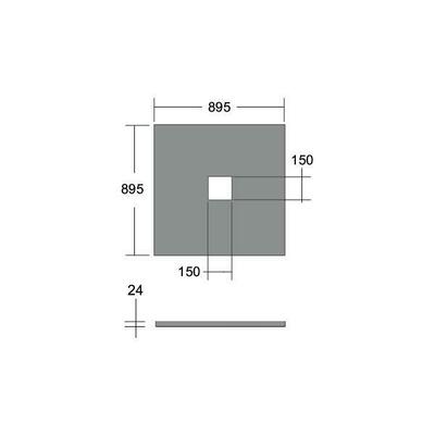 Brumberg Leuchten Akustikpaneel Q895mm Auss. Q150mm, grey 85130442