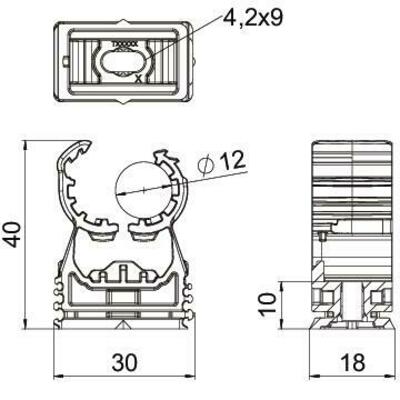 OBO Bettermann Vertr proQuick-Schelle 11,5-15mm signalweiß PQ-12 SWS