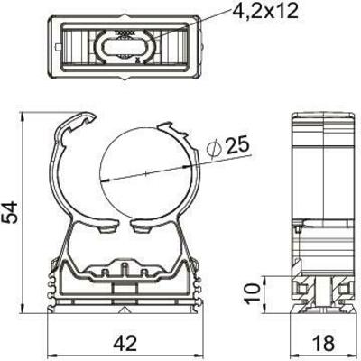 OBO Bettermann Vertr proQuick-Schelle 24-28mm lichtgrau PQ-25 LGR