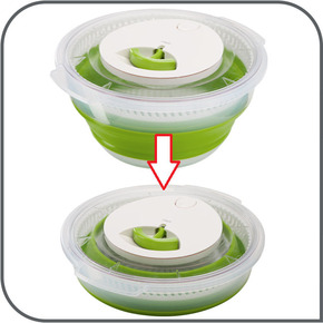 Emsa Falt-Salatschleuder BASIC trans/gn 4L