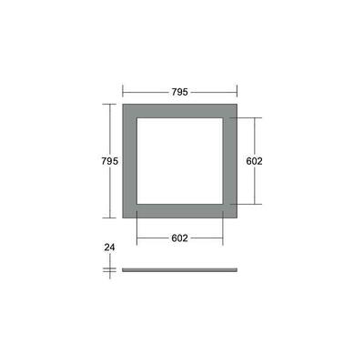 Brumberg Leuchten Akustikpaneel Q795mm Auss. Q602mm, sage 85310580