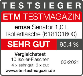 Emsa Isolierflasche Edelstahl,1,0L SENATOR edelstahl 1L