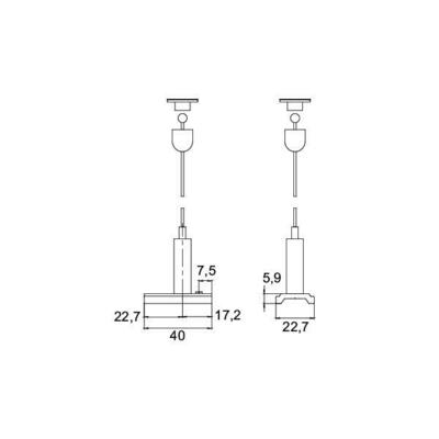 Brumberg Leuchten Seilabhängung mit mit Schnellspanner 88490015