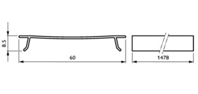 Philips Lighting Blindabdeckung 1478mm, schwarz LL550ZBK#95589900