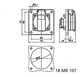 Bals Elektrotech. Schutzkontakt-Anbausteckdo 7111009