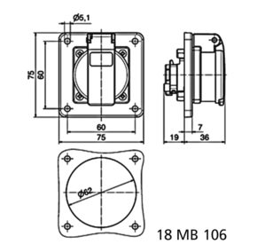 Bals Elektrotech. Schutzkontakt-Anbausteckdo 71116