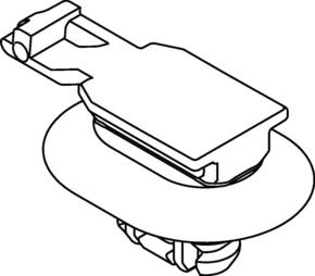 HellermannTyton Halter mit Steckeraufnahme für Ovallöcher PA66H CCOVAL6-PA#151-01033