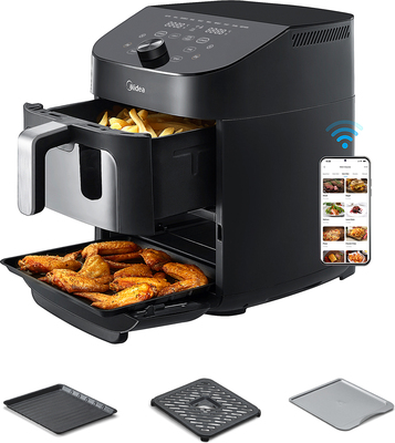 Midea Europe Heißluft-Fritteuse Air Fryer,2in1,11L MAD1100DADK
