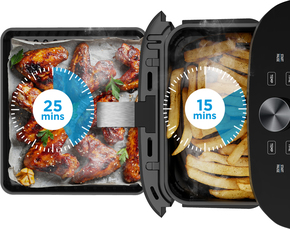 Midea Europe Heißluft-Fritteuse Air Fryer,2in1,11L MAD1100DADK