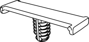 HellermannTyton Anwickelclip Rundlöcher, L=39.3mm TC6FT6-PA6#151-00663