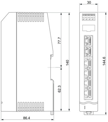 Murrelektronik Xelity 6TX Managed Switch 6 Port 1000Mbit Xelity 6TX M GE PN