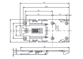 WAGO GmbH & Co. KG Befestigungsadapter, 1,5mm, Carbonstahl 2789-1145