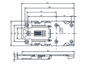 WAGO GmbH & Co. KG Befestigungsadapter, 1,5mm, Carbonstahl 2789-1145
