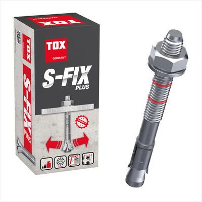 TOX-Dübel-Techn. Bolzenanker S-Fix Plus M8x75/5+18,KT