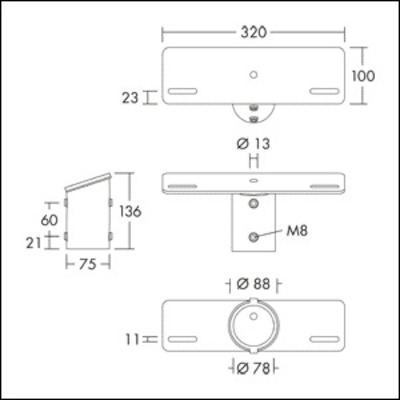 THORNeco Mastmontagezubehör 76mm TECO LEO M #96701925