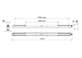 Philips Lighting LED-Feuchtraumleuchte 840 ML IP66 1500mm WT120C G3 #33345299