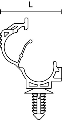 HellermannTyton Befestigungsclip Rundlöcher, T=0.6 - LOC5-9FT6L#151-01017