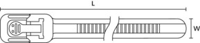 HellermannTyton Lösbarer Kabelbinder 200x4.7mm, 5-50mm, 1 ORF200-S-P#115-00164