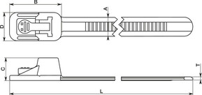 HellermannTyton Lösbarer Kabelbinder 200x4.7mm, 5-50mm, 1 ORF200-S-P#115-00164