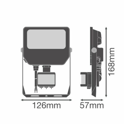 Ledvance LED-Fluter m. Sensor MC, ML, schwarz FLCOMP#4099854832307