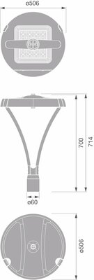Ledvance LED-Mastaufsatzleuchte 727, Z60 UFLEXP#4099854796456
