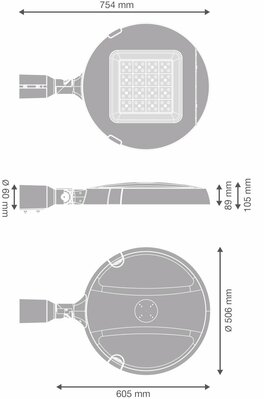 Ledvance LED-Mastauf-/ansatzleuchte 740, Z60 UFLEXS#4099854796111