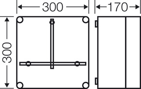 Hensel Zählergehäuse 300x300x170mm T=146 Mi 2200
