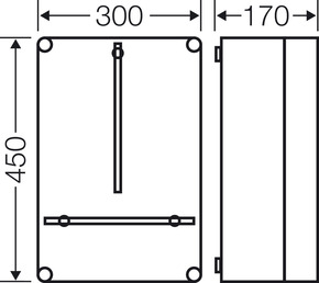 Hensel Zählergehäuse 300x450x170mm T=146 Mi 2300