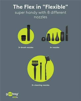 Goobay Akku-Staubgebläse USB-C-Ladeanschluss 77830