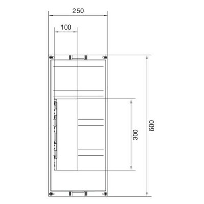 Hager Baustein universN f.4 NH00 T-Leisten UE41B3N