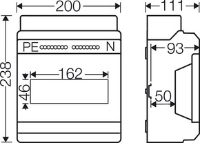 Hensel Automatengehäuse 9TE 9x18mm IP65 KV 9109