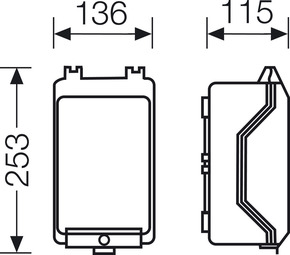 Hensel Leergehäuse 136x253x115mm KG 9001