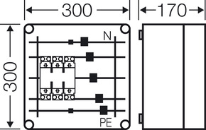 Hensel Sicherungsgehäuse 1xNH00 3p. 250A 5p Mi 6212