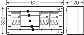 Hensel Sicherungsgehäuse 3x NH00 Mi 6436