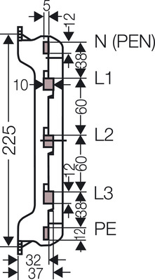 Hensel Sammelschienenträger Mi ST 25