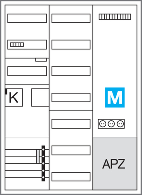 Hager Komplettschrank, universZ 1ZP,BKE-I,OKK,APZ,MM ZB33SEA17LS