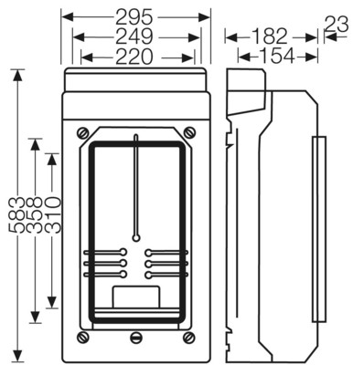 Hensel Leergehäuse 295x583x182mm KV 9338