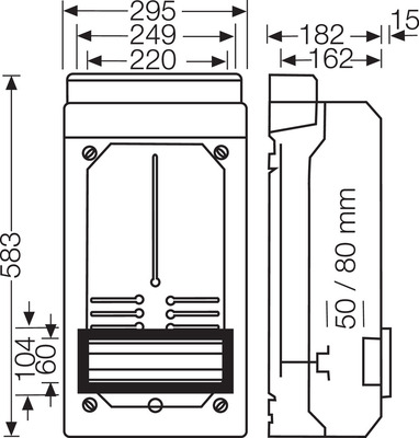 Hensel Leergehäuse 295x583x182mm KV 9337