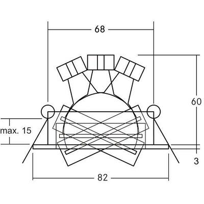 Brumberg Leuchten NV-Einbaustrahler GX5,3/20,50W chr/mt 32006030