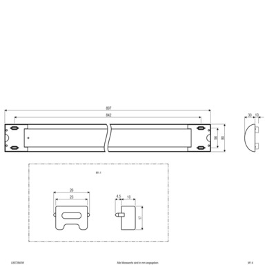 EVN Lichttechnik LED-Anbauleuchte 4000K 230V 110° IP20 L8972840W weiß