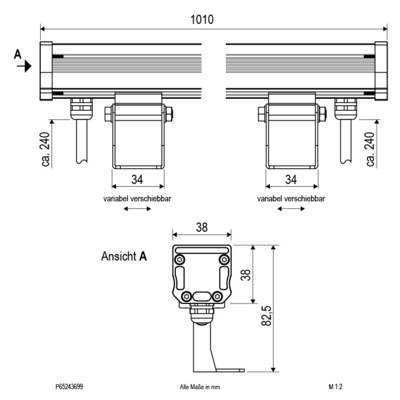 EVN Lichttechnik LED-Wallwasher 24VDC RGB IP65 P65243699 si