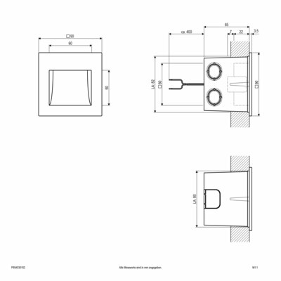 EVN Lichttechnik Wandeinbauleuchte 3000K 350mA IP65 P654030102 weiß