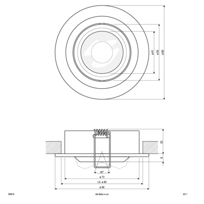 EVN Lichttechnik NV-Einbauleuchte schwenkbar 506014