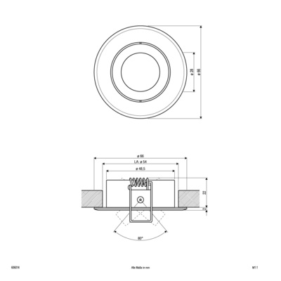 EVN Lichttechnik NV-Einbauleuchte schwenkbar 606014