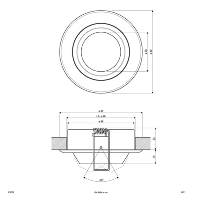 EVN Lichttechnik NV-Einbauleuchte schwenkbar 610014