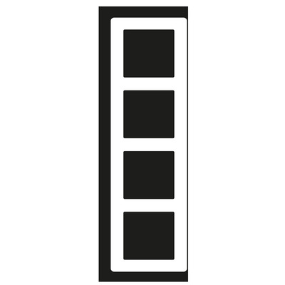Jung Rahmen 4-fach waage/senkrecht AF 584 BF SW