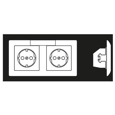 Jung Kanal-SCHUKO-Steckdose 2-fach 16A 250V AS 1522 NA