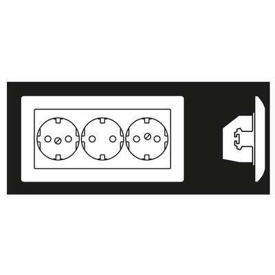 Jung Kanal-SCHUKO-Steckdose 3-fach 16A 250V AS 523 BF
