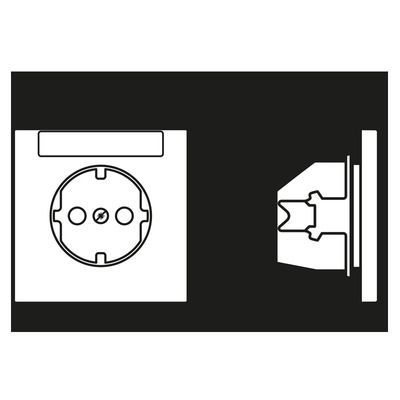 Jung SCHUKO-Steckdose 16A 250V m.Berührungsschutz LS 1520 INA WW